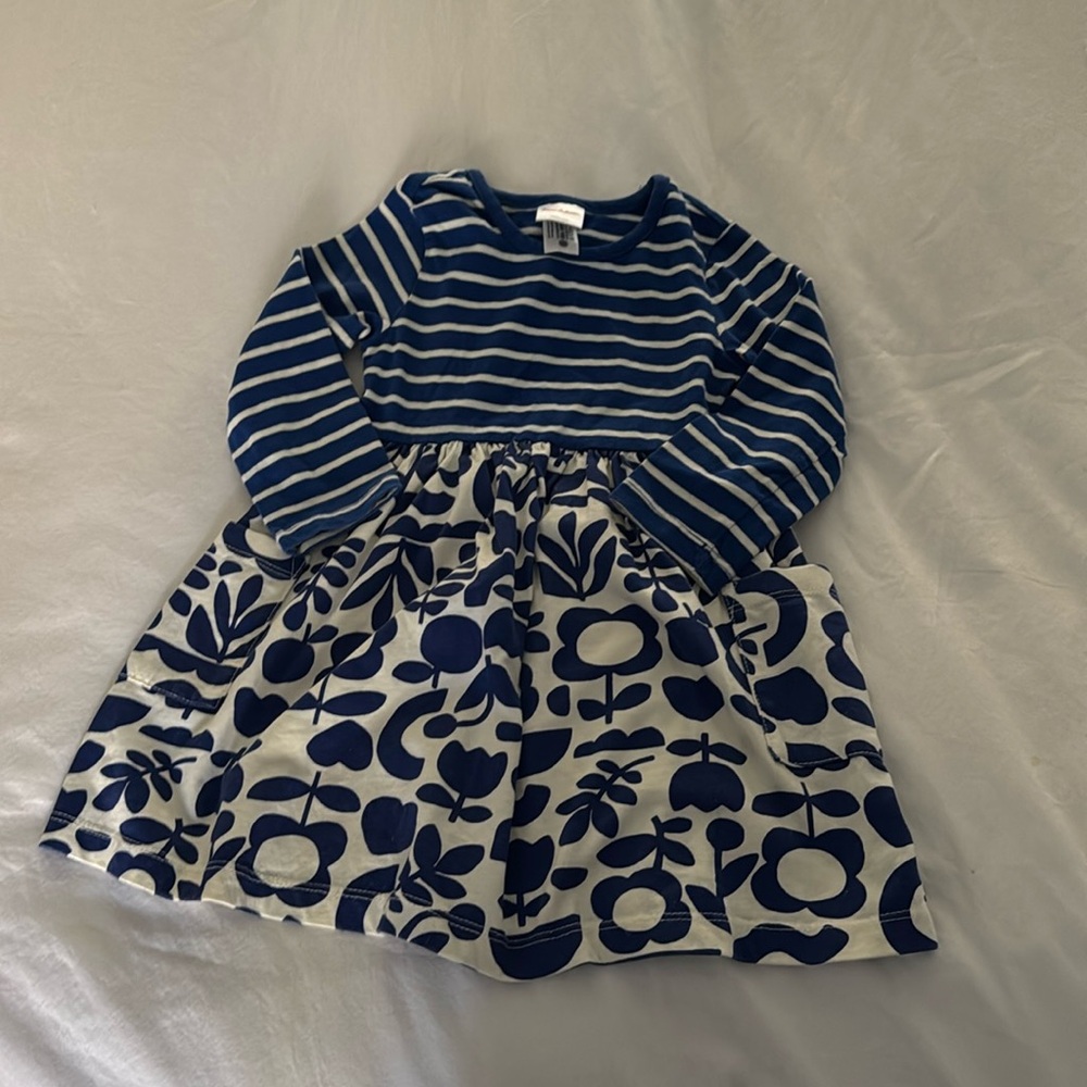 Hanna Andersson Striped Floral Toddler Dress